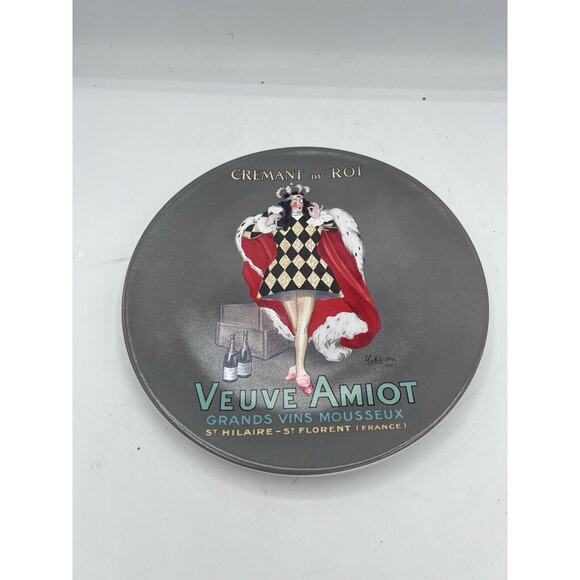 Pottery Barn 3 Cocktail Plates Bubbly Ceramic French 8” Contratto Champagne - Picture 2 of 12